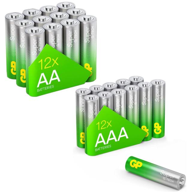 GP SUMMER PACK alkaline batteries  Super AA x 12 pcs. + Super AAA x 12 pcs. + Fan  GP BATTERIES 