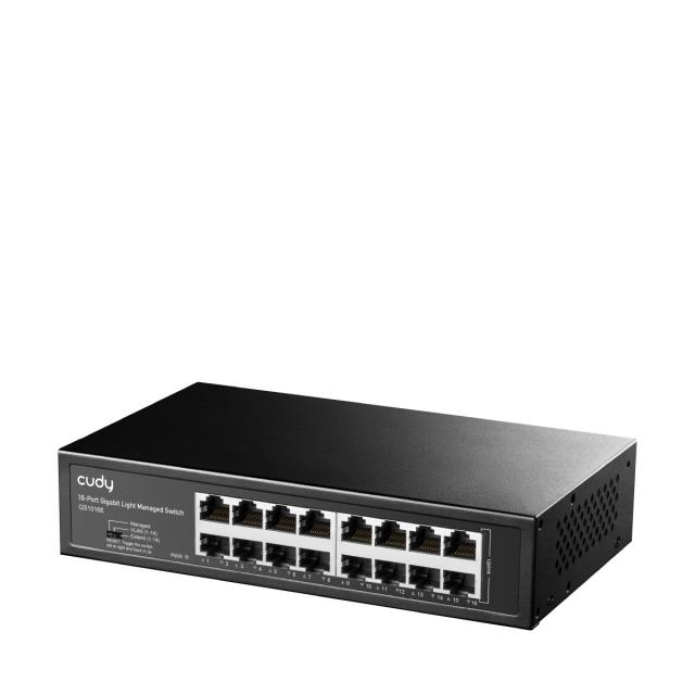 Суич Cudy GS1016E, 16 портов, управляем, 10/100/1000,  CUDY Cloud APP, Метален корпус 