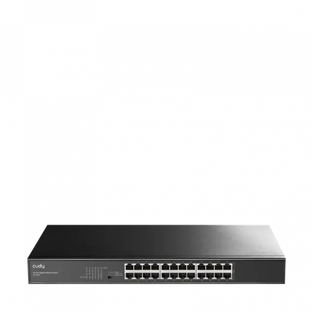 Суич Cudy GS1024L, 24x порт, 10/100/1000, за 19" шкаф, метален 