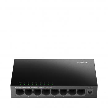 Суич Cudy GS108E, 8 портов, управляем, 10/100/1000,  CUDY Cloud APP, Метален корпус