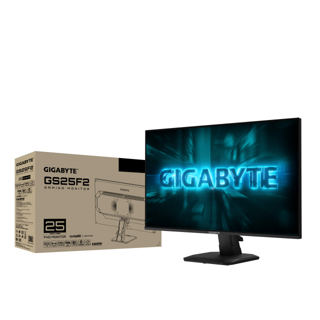 Гейминг монитор Gigabyte GS25F2A - 24.5 inch SS IPS FHD (1920x1080), 240 Hz, 1 ms, HDR10 