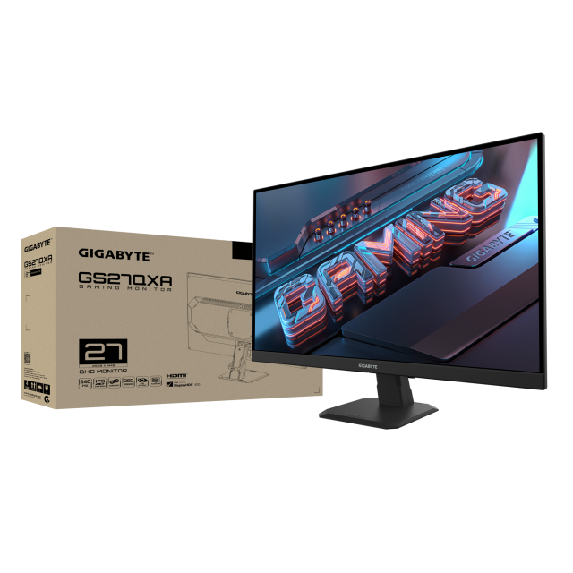 Геймърски Монитор Gigabyte GS27QXA - 27" IPS QHD(2560x1440), 240hz, 1ms 