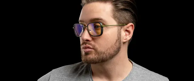 Геймърски очила GUNNAR Fallout Vault 33 Gunmetal/Olive - Amber 