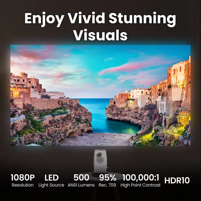 Портативен проектор BenQ GV32 - Full HD 1080p, 500lm 