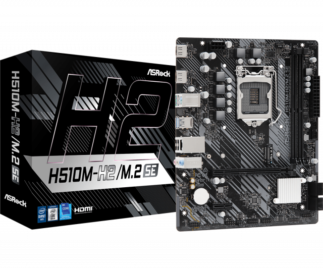 Дънна платка ASRock H510M-H2/M.2 SE, LGA1200, DDR4, mATX 