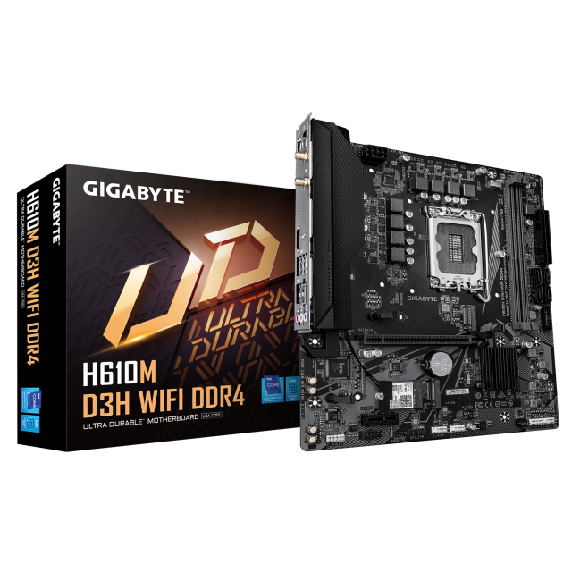 Дънна платка GIGABYTE H610M D3H WIFI DDR4, socket 1700, Micro ATX 