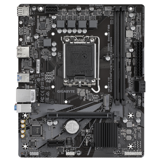 Дънна платка GIGABYTE H610M K V2 DDR5, socket 1700, Micro ATX 