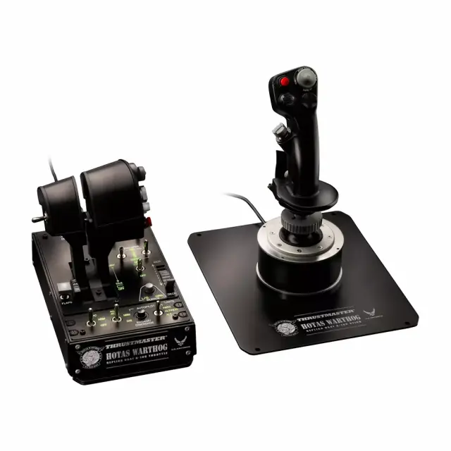 Джойстик и контролен панел,  авиосимулатор Thrustmaster HOTAS Warthog  за PC, Черен 