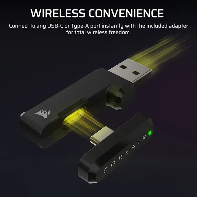 Геймърски безжични слушалки Corsair HS35 v3 Carbon 