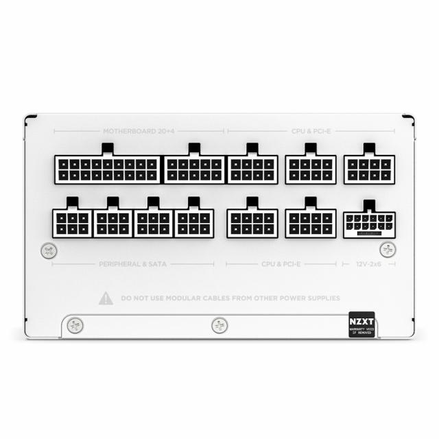 Захранващ блок NZXT C1200 White 1200W 80+ Gold ATX 3.1 - Fully Modular 