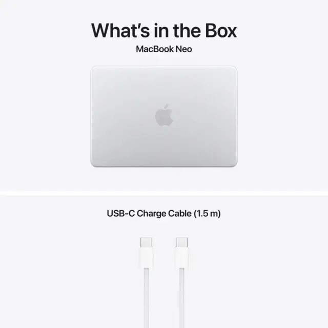 Лаптоп Apple MacBook Neo 13 2026 - 13" 2408 x 1506, A18 Pro, 8GB LPDDR5X, 256GB SSD, Silver 