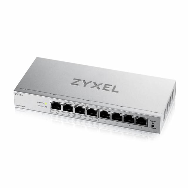 Суич ZyXEL GS-1200-8HPV3, 8 портов, Gigabit, webmanaged 