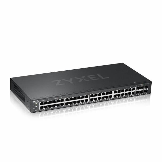 Суич ZyXEL GS-2220-50, 48-портов Layer2+, 44x Gb+ 4x Gbcombo (RJ45/SFP) + 2x Gb SFP, управляем 