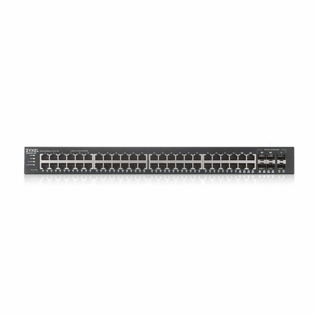 Суич ZyXEL GS-2220-50, 48-портов Layer2+, 44x Gb+ 4x Gbcombo (RJ45/SFP) + 2x Gb SFP, управляем 