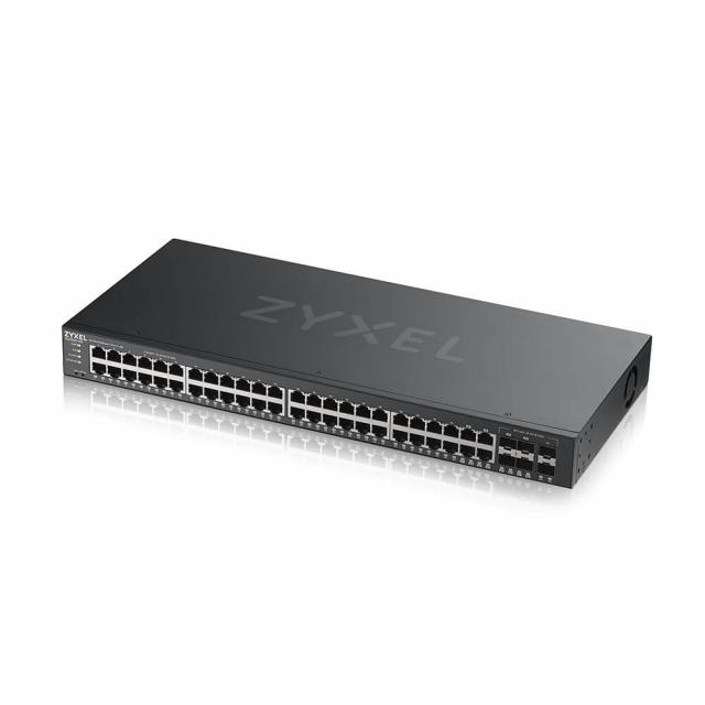 Суич ZyXEL GS-2220-50, 48-портов Layer2+, 44x Gb+ 4x Gbcombo (RJ45/SFP) + 2x Gb SFP, управляем 