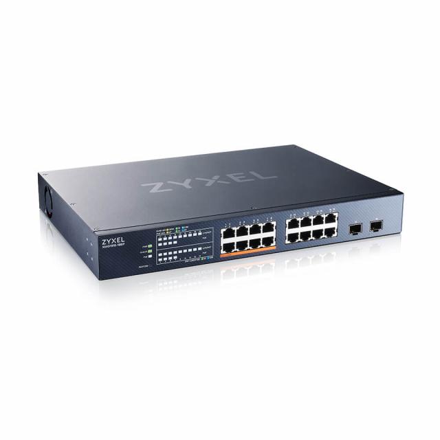 Switch ZyXEL XMG1915-18EP,  16-port 2.5GbE Smart Managed PoE Switch with 2 SFP+ Uplink 
