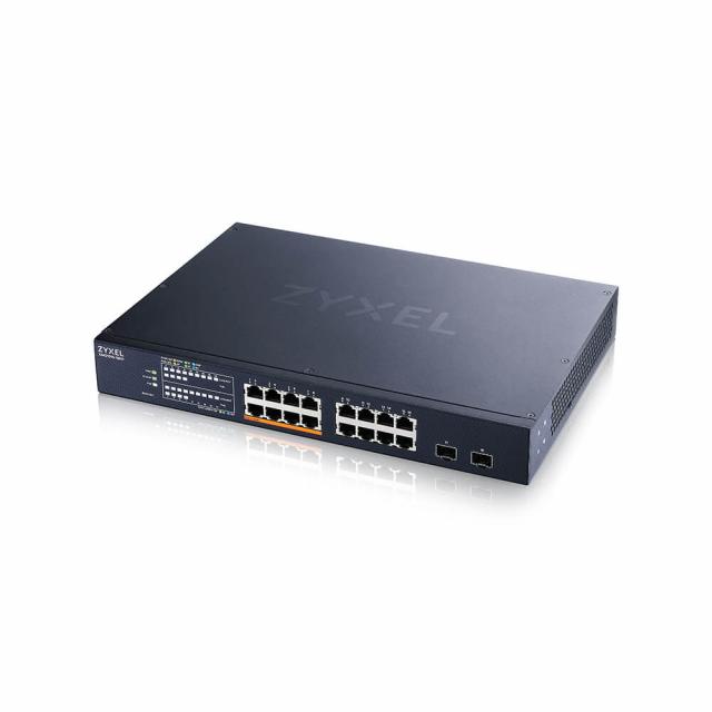 Switch ZyXEL XMG1915-18EP,  16-port 2.5GbE Smart Managed PoE Switch with 2 SFP+ Uplink 