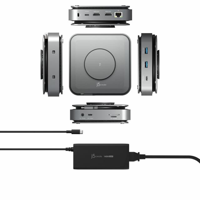 Докинг станция J5Create JCD3199P ,USB-C, l 4K HDMI™ with 140W GaN PD3.1 Power Adapter 