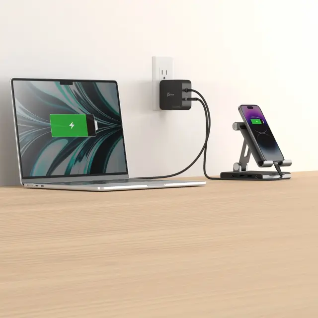 j5create JUP25102V Charger 220V- GaN 102W USB-C 2ports- for laptops, tablets, phones 