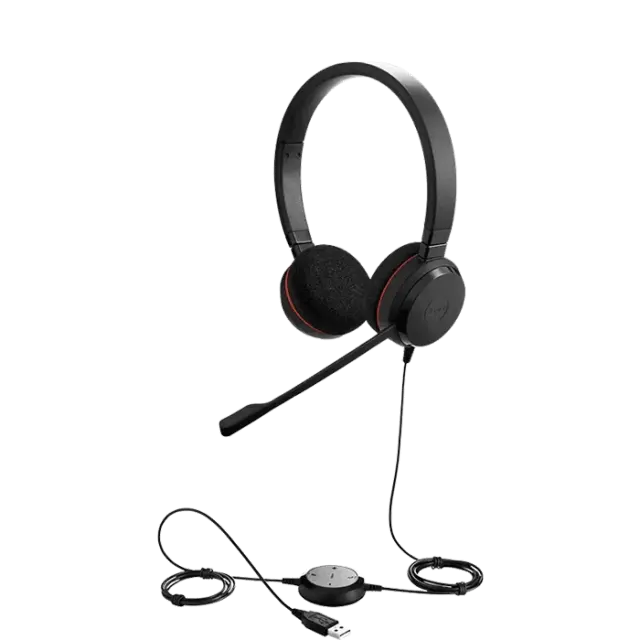 Слушалки с микрофон Jabra Evolve 20 UC Duo USB 