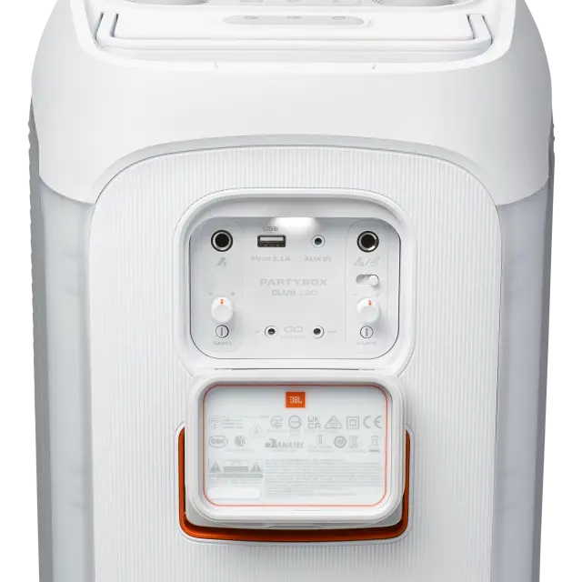 Блутут колона JBL PartyBox Club 120, 160W - Бяла 