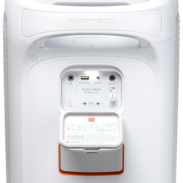 Блутут колона JBL PartyBox Stage 320, 240W - Бяла 