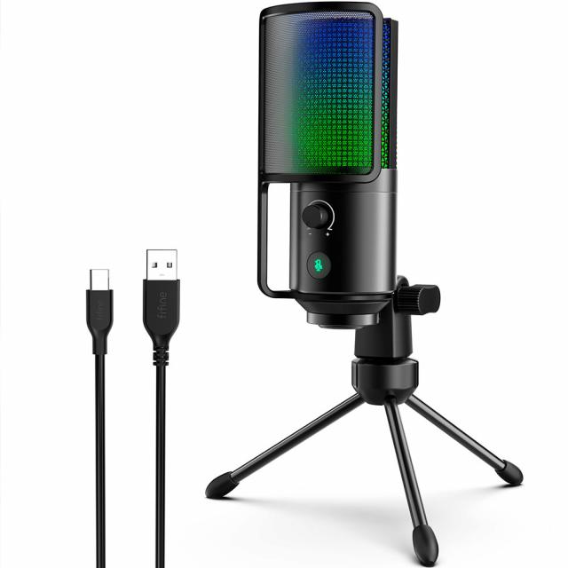 Настолен микрофон FIFINE K669 PRO2 RGB - Black 