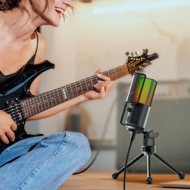 Настолен микрофон FIFINE K669 PRO2 RGB - Black 