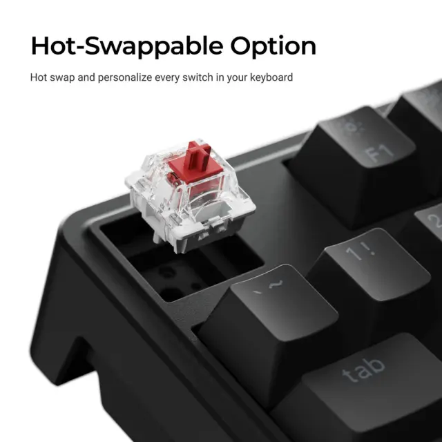Геймърска Механична клавиатура Keychron C3 Pro 8K QMK - Super Red Switch, Hot-Swappable, RGB 