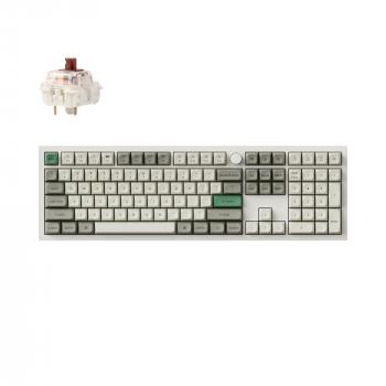 Wireless Mechanical Keyboard Keychron Q6 MAX Gateron Jupiter Brown Switch - Shell White
