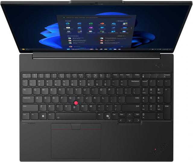 Лаптоп Lenovo ThinkPad E16 G3 - 16" IPS WUXGA (1920x1200), Intel Core Ultra 7 255H, 16C (up to 5.1GHz, 24MB), 32GB DDR5-5600, 1TB SSD 