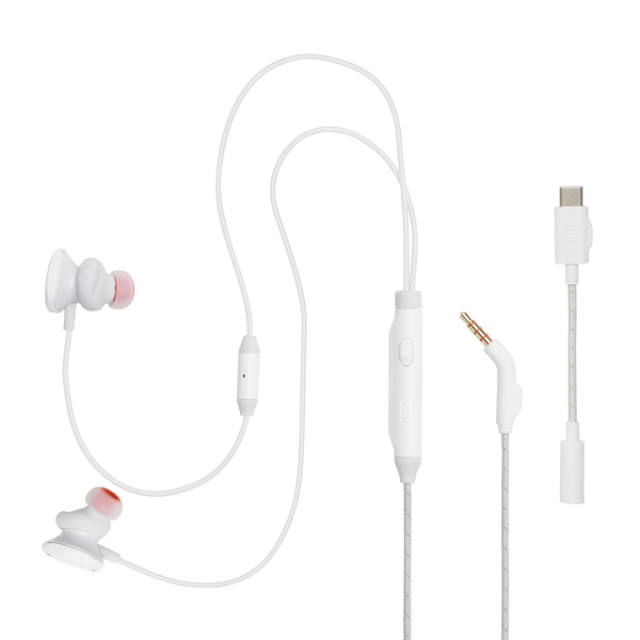 Headphones JBL Quantum 50C, In Ear, White 