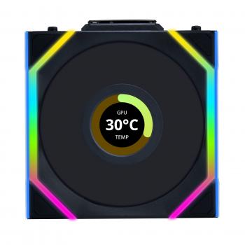 Lian Li UNI FAN SL Wireless LCD ARGB PWM Fan - 120 mm Black