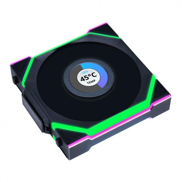 Lian Li UNI FAN SL Wireless LCD ARGB PWM Fan - 120 mm Black 