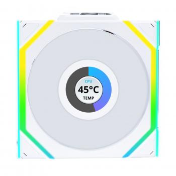 Lian Li UNI FAN SL Wireless LCD ARGB PWM Fan - 120 mm White