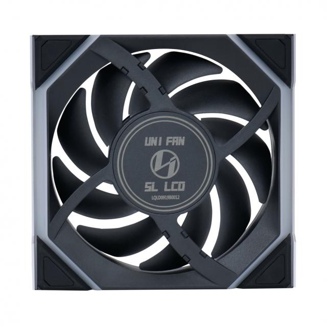 Lian Li UNI FAN SL Wireless LCD ARGB PWM Reverse Blade Fan - 120 mm Black 