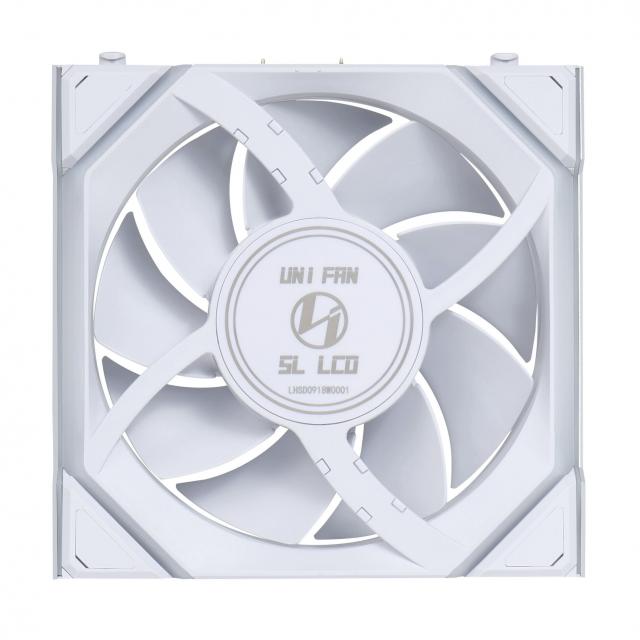 Triple Fan Pack Lian Li UNI FAN SL Wireless LCD ARGB PWM - 120 mm White 