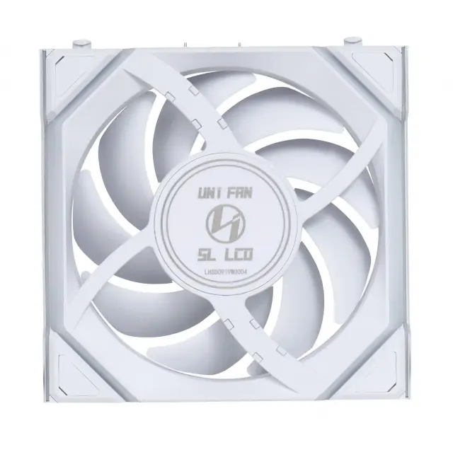 Triple Fan Pack Lian Li UNI FAN SL Wireless LCD ARGB PWM Reverse Blade - 120 mm White 