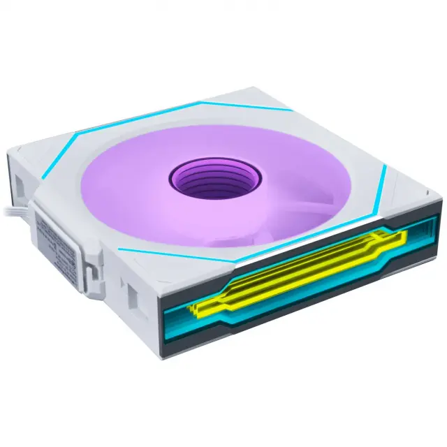 Вентилатори 3бр Lian Li UNI FAN SL-INF Wireless ARGB PWM Reverse - 120 mm Бели + Контролер