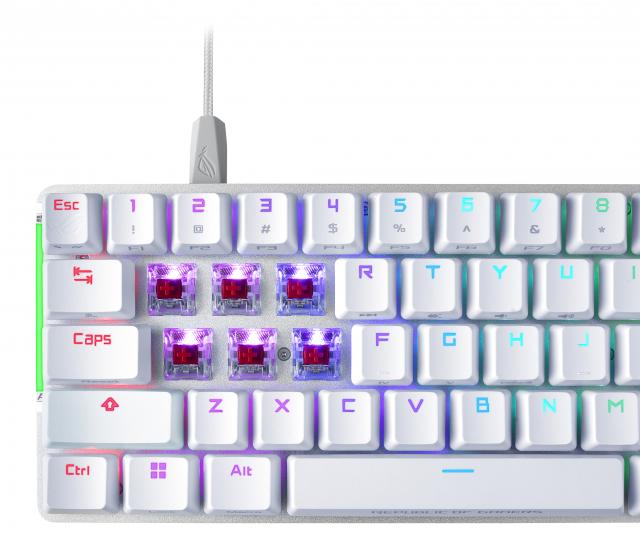 Геймърска Механична Клавиатура ASUS ROG Falchion Ace - Бяла 