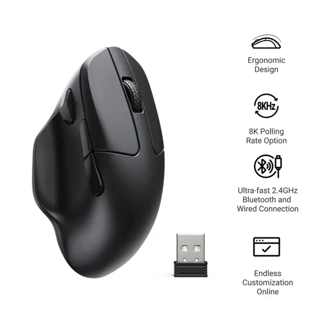Безжична мишка Keychron M7-A23 8000Hz - Black 