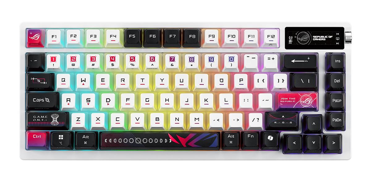 Геймърска безжична Клавиатура ASUS ROG Azoth X - White