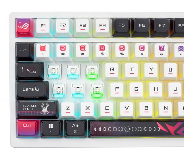 Геймърска безжична Клавиатура ASUS ROG Azoth X - White 