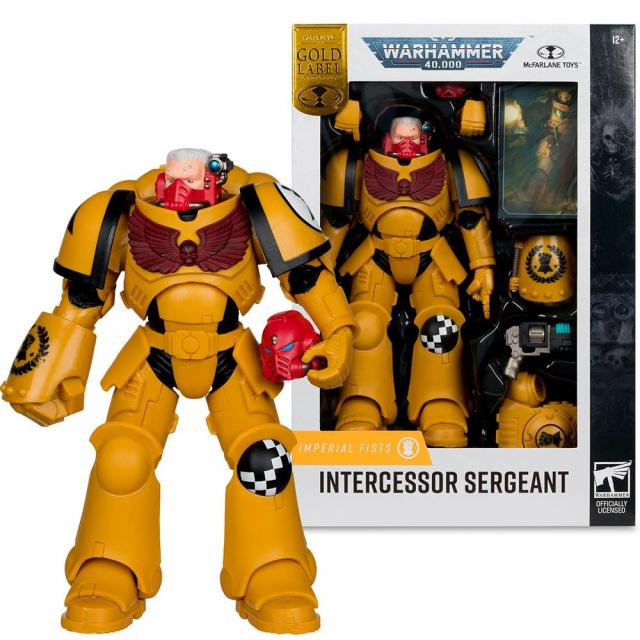 Фигурка Warhammer 40,000 Intercessor Sergeant (Imperial Fist) Gold Label 7in Figure McFarlane 
