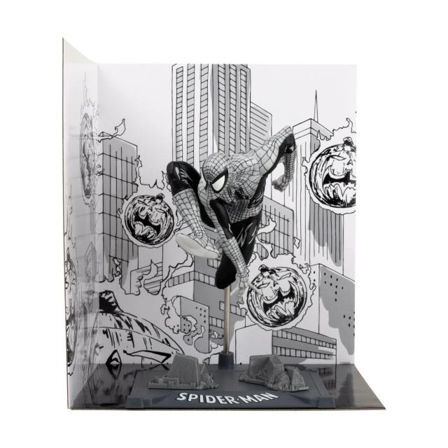 Фигурка FMarvel Spider-Man (Line Art) 1:10th Scale Collectible with Scene (Spider-Man #6) Gold Label 