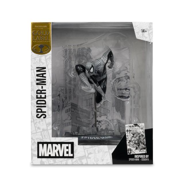 Фигурка FMarvel Spider-Man (Line Art) 1:10th Scale Collectible with Scene (Spider-Man #6) Gold Label 