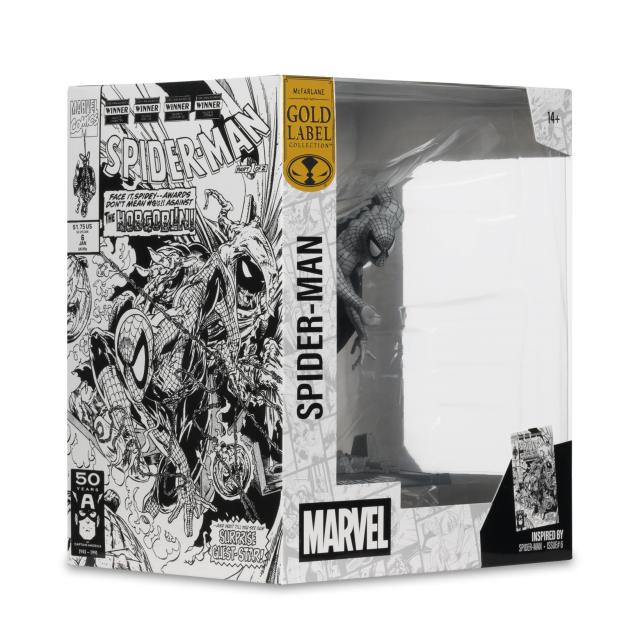 Фигурка FMarvel Spider-Man (Line Art) 1:10th Scale Collectible with Scene (Spider-Man #6) Gold Label 