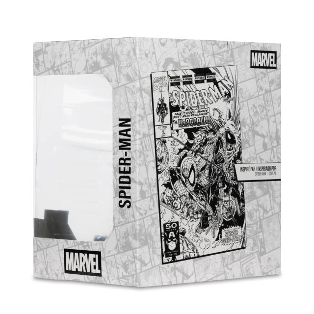 Фигурка FMarvel Spider-Man (Line Art) 1:10th Scale Collectible with Scene (Spider-Man #6) Gold Label 