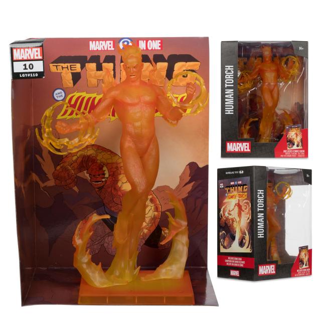 Фигурка Marvel Human Torch 1:6th Scale Collectible with Scene (Marvel 2-in-One #10) 