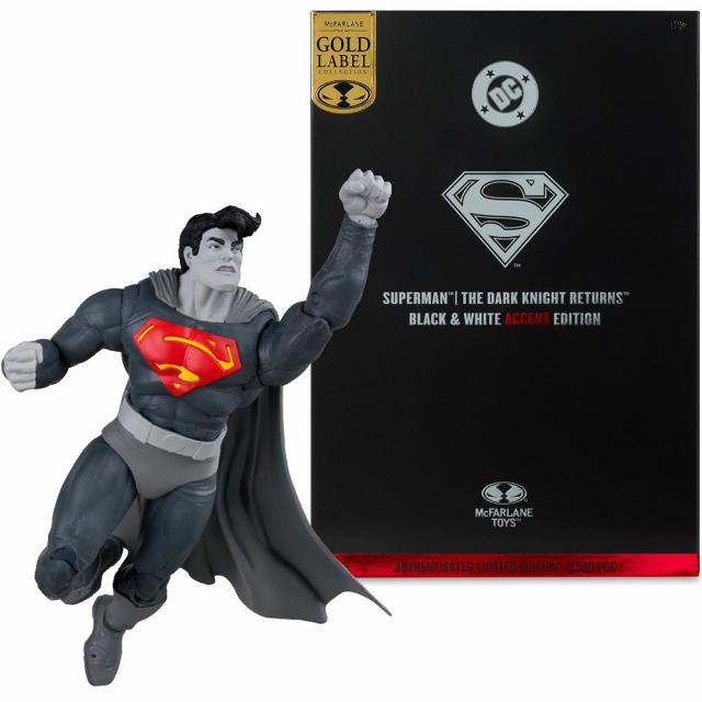 Фигурка DC Multiverse Superman (The Dark Knight Returns) Black & White Accent Edition Gold Label 7in 